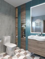 Унитаз-компакт Нео с горизонтальным выпуском, rimless Slim