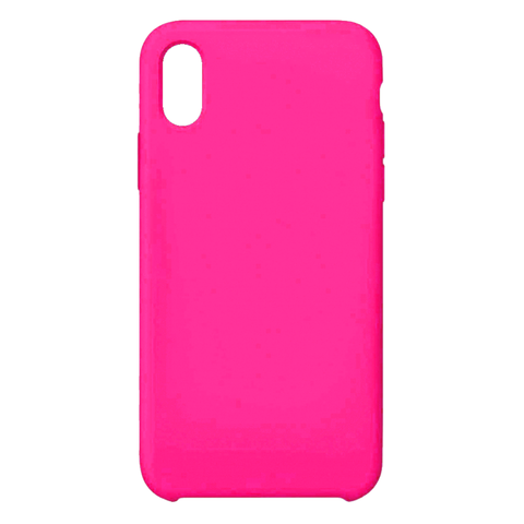 Силиконовый чехол Silicon Case WS для iPhone Xs Max (Ярко-розовый)