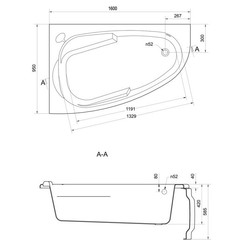 ВАННА АКРИЛОВАЯ CERSANIT JOANNA 160x95 ПРАВАЯ С НОЖКАМИ