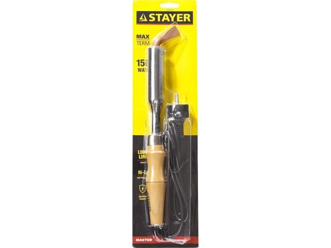 STAYER MAXTerm 150 Вт клин, Электропаяльник для с деревянной рукояткой (55311-150)
