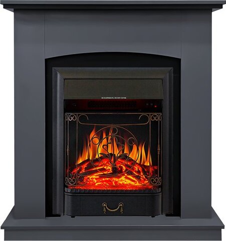 Каминокомплект Royal Flame Barcelona (разборный) - Серый графит с очагом Majestic FX Black