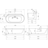 Abber AB9444MW акриловая ванна 170x80x58