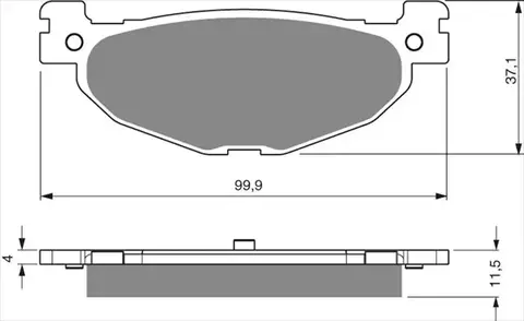 Тормозные колодки дисковые 268 AD