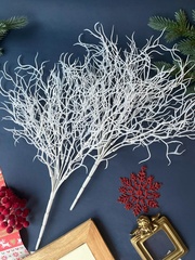 Букет, искусственная зелень, цвет Белый, 43 см, набор 2 букета