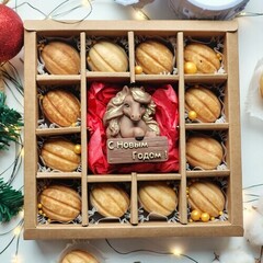 Новогодняя лошадь и орешки со сгущенкой