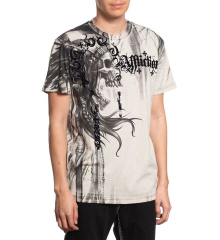 Affliction | Футболка мужская Indian Chief Tee Sand A28610 справа