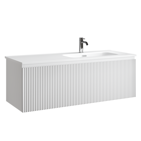 Sancos SNR1.0120RW Тумба подвесная SANCOS Snob R 1.0 1195х445х406, c одним ящиком оснащенным доводчиками, Bianco , арт.SNR1.0120RW