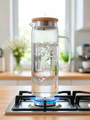 Кувшин для воды Zeus Glaffe с фильтром в крышке стеклянный, 1500 мл