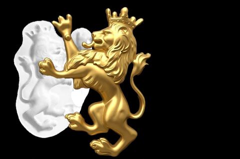 Силиконовый молд № 2032 Геральдика Лев левый