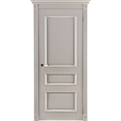 Купить Межкомнатная дверь массив дуба Афродита багет слоновая кость глухая