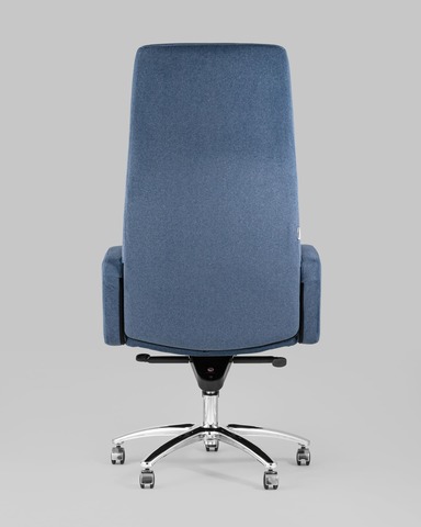 Кресло руководителя Лестер микровелюр темно-синий, 142см. 53см. 70см.