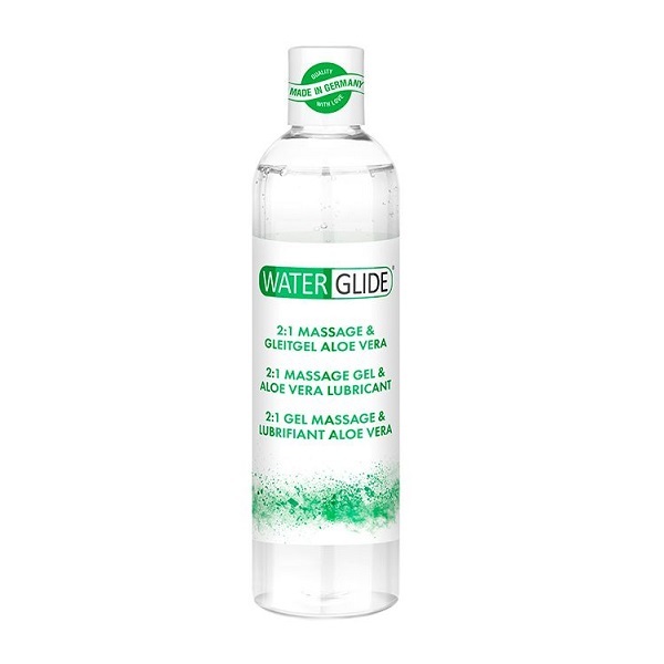 Гель-смазка 2в1 на водной основе с алоэ вера Waterglide Massage&Lubricant Aloe Vera 300мл