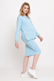 Костюм для беременных и кормящих 16098 голубой