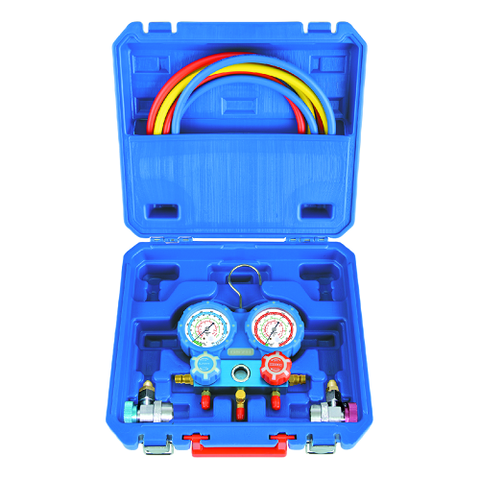 Купить Манометрический коллектор WK-C6002S (R22, R404, R410, R134), шланги 3х150см+AD89 недорого со склада в Хабаровске, Якутске, Владивостоке, Южно-Сахалинске, Благовещенске