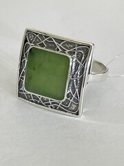 Пиония (кольцо из серебра)