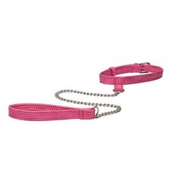 Розовый ошейник с поводком Tickle Me Pink Collar With Leash - 