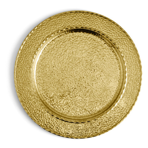Тарелка подстановочная 32см Michael Aram Текстура золотистая