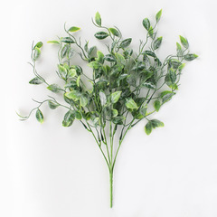 Ампельное растение, зелень искусственная свисающая, зеленая, 46 см, набор 2 букета