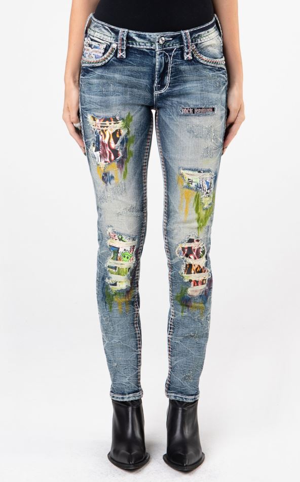 Rock Revival | Джинсы HARLOW MS201 MID RISE SKINNY EXHIBITION 30 ...