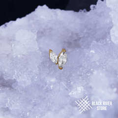 2K Millennium Marquise Crystal PVD Yellow - Inverted