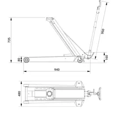 DK13HLQ Домкрат подк. гидр/1,3т (Дания)