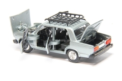 VAZ-2107 Lada with roof rack silvery metallic Agat Mossar Tantal 1:43