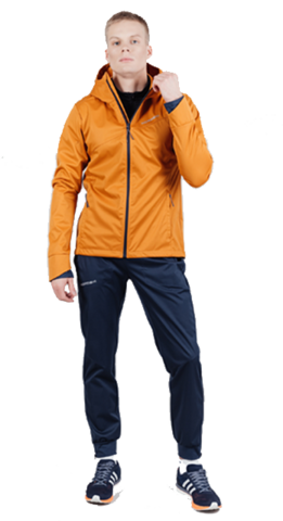 Премиальный мембранный ветрозащитный спортивный костюм Nordski Warm Deep Bronze мужской