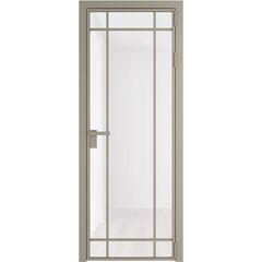 Алюминиевая дверь 5AG никель матовый остеклённая