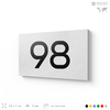 Табличка с номером 98 на дверь квартиры, для офиса, кабинета, аудитории, склада, белая 120х70 мм, Айдентика Технолоджи