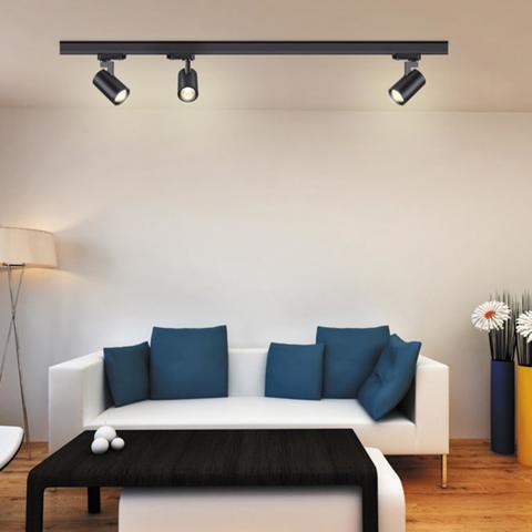 370649 PORT NT19 049 черный Трехфазный трековый светильник IP20 GU10 50W 220V GUSTO