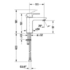 Duravit B.3 Смеситель для раковины на 1 отв., излив 111мм, цвет: хром B31010002010