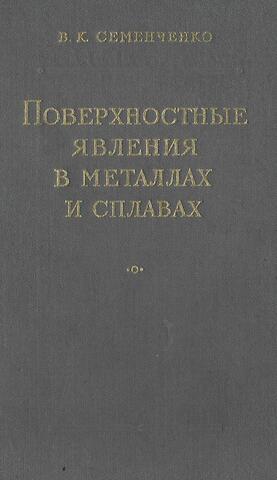 Поверхностные явления в металлах и сплавах