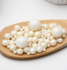 Шарики кранч белый жемчуг микс 100 гр.