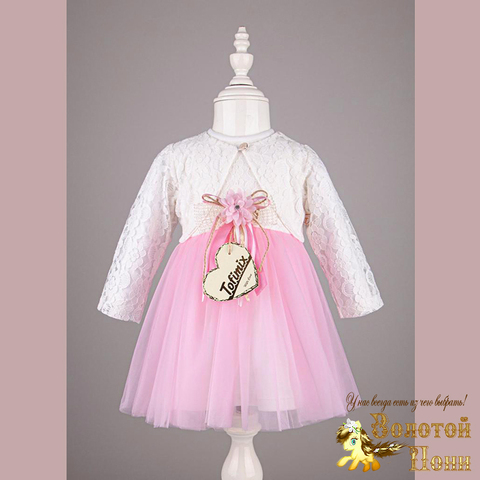 Платье+болеро нарядное малышке (74-92) 231115-RZ6045