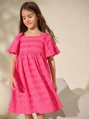 Платье с оборками для девочки Next AT3-012, Фуксия