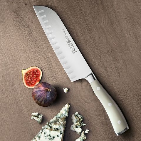 Нож Японский Шеф с углублениями 17см Wuesthof Ikon Cream White