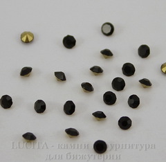 Стразы ювелирные (цвет - черный) 2,2 мм, 10 шт