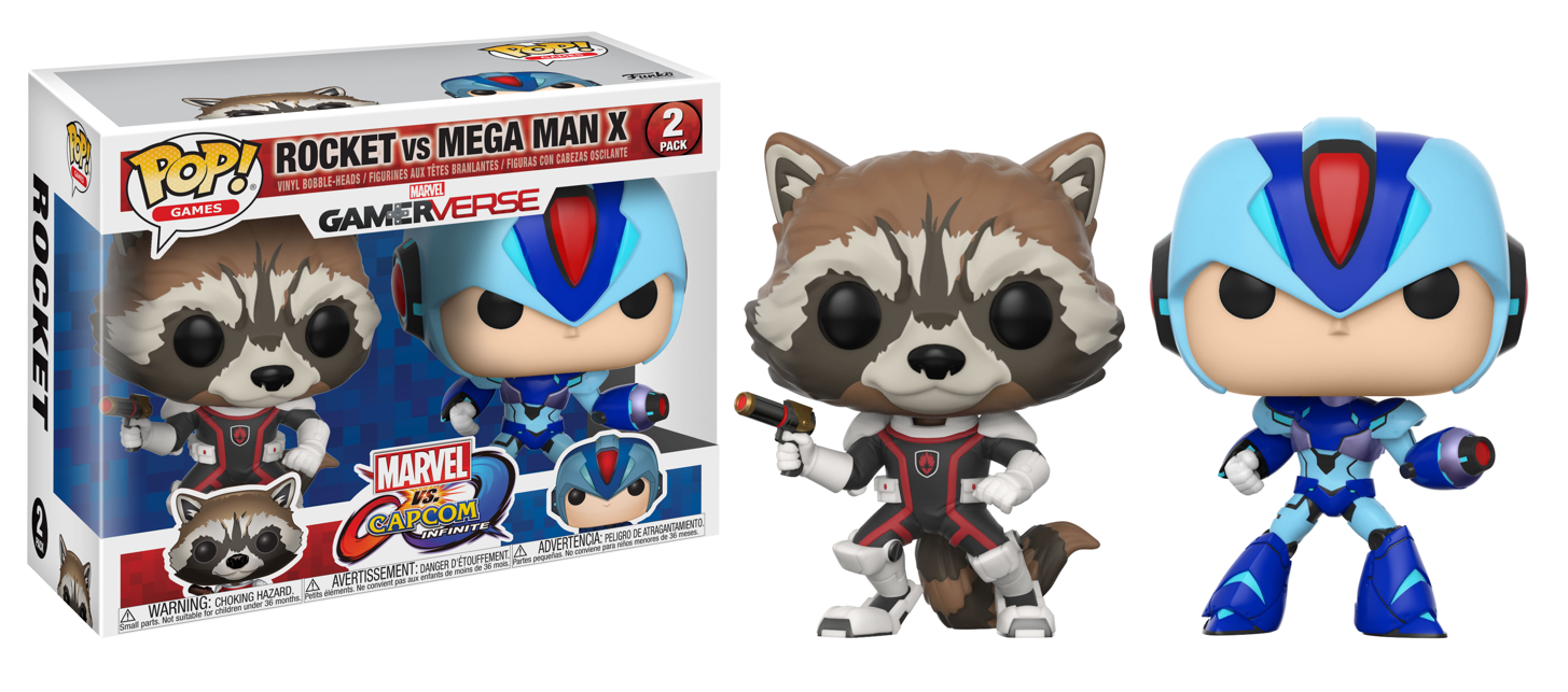 Фигурки Funko POP! Marvel vs. Capcom - Енот Ракета против Мега Мена 22773 -  купить по выгодной цене | Funko POP Shop