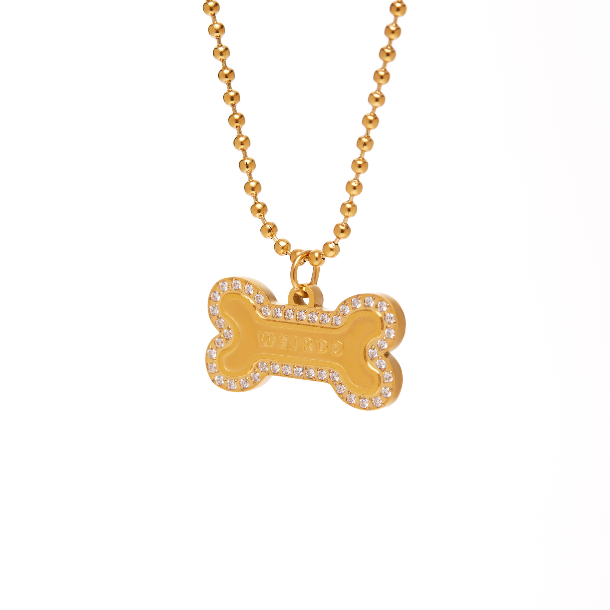 JULY CHILD Колье Doggie Tag Necklace – Gold