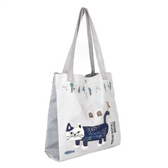 Шоппер с 3 отсеками на кнопке-магните, "MATILDAsan", светлая, 24-7030-1, KUSUGURU