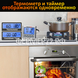 Кухонный термометр ThermoPro TP17 (2 выносных щупа)