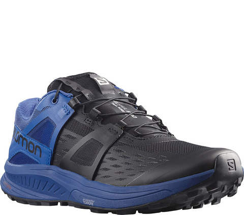 Премиальные кроссовки внедорожники Salomon Ultra Pro Trail Running black/blue мужские