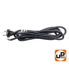 Шнур сетевой UNITED PARTS 2x1,5 мм.кв. - 2,5 м, ПГА-ВП (медь, термоэластопласт ±50С°) (90-0449)