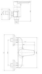 Смеситель для душа VERO однорычажный