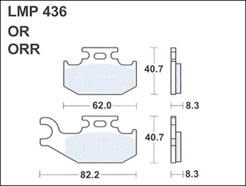 Колодки дискового тормоза AP Racing LMP436 OR (FA414)