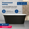 Aquanet 88778-GB Ванна FAMILY SMART 1700*780 мм акриловая,слив-перелив, цвет черный глянцевый Gloss Finish (261053)