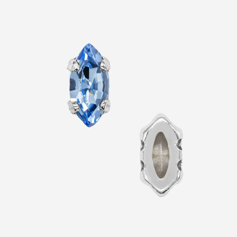 Кристалл Маркиз (Marquise Fancy Stone) в цапах, оттенок 