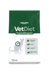 ALPHAPET Hypo сухой корм для кошек пищевой аллергии и непереносимости ингредиентов 1,5 кг