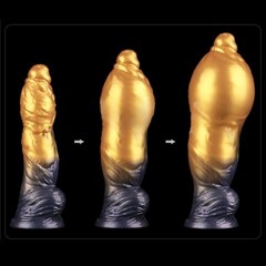 Фаллоимитатор надувной с двойной плотностью AerosX Lovetoy (19,2*5,6 см) золотистый