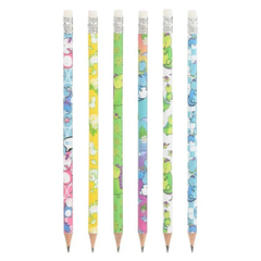 
          Набор черных простых заточенных карандашей, 12 шт, с ластиком, MC-Basir, с рисунком Дракончиков, деревянные обычные чернографитные карандаши для начинающих, HB (твердо-мягкий)